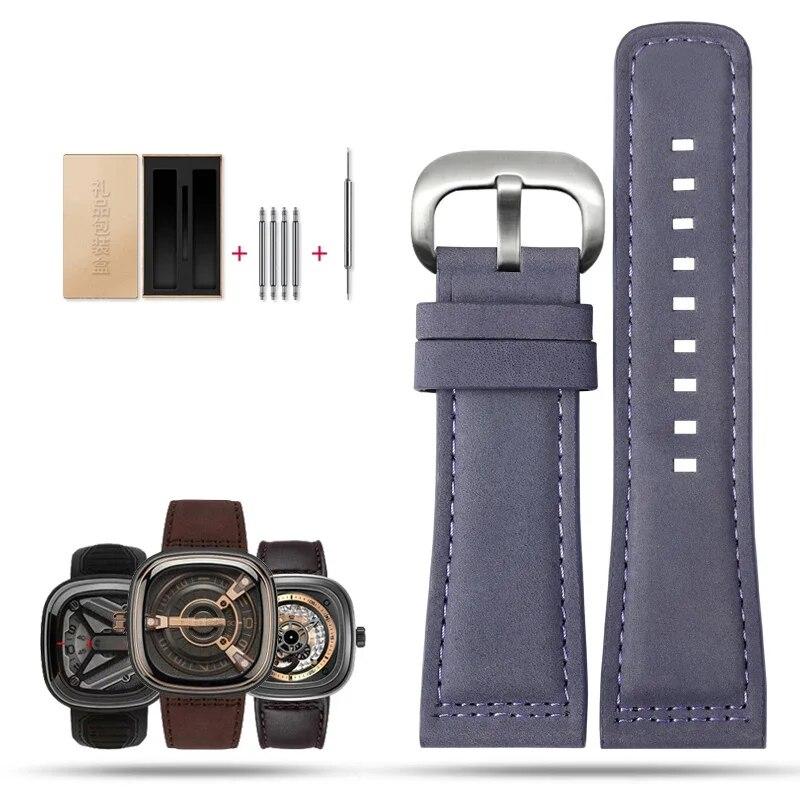 Ремешок для часов из натуральной кожи для SevenFriday, мужской ремешок для часов Q203 M203 P1 P2 S2 M2 Q2 03 01 02, коричневый, синий, воловья кожа, 28 мм 28mm
Ремешок для часов из натуральной кожи для SevenFriday, мужской ремешок для часов Q203 M203 P1 P2 S2 M2 Q2 03 01 02, коричневый, синий, воловья кожа, 28 мм 28mm