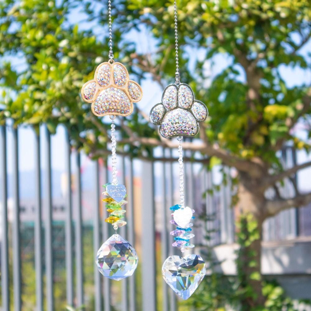 Crafts Crystal Paw Print Sun Catcher Creative Hanging Wind Chimes Novelty Colorful Light Collection Pendant Tree
Crafts Crystal Paw Print Sun Catcher Creative Hanging Wind Chimes Novelty Colorful Light Collection Pendant Tree