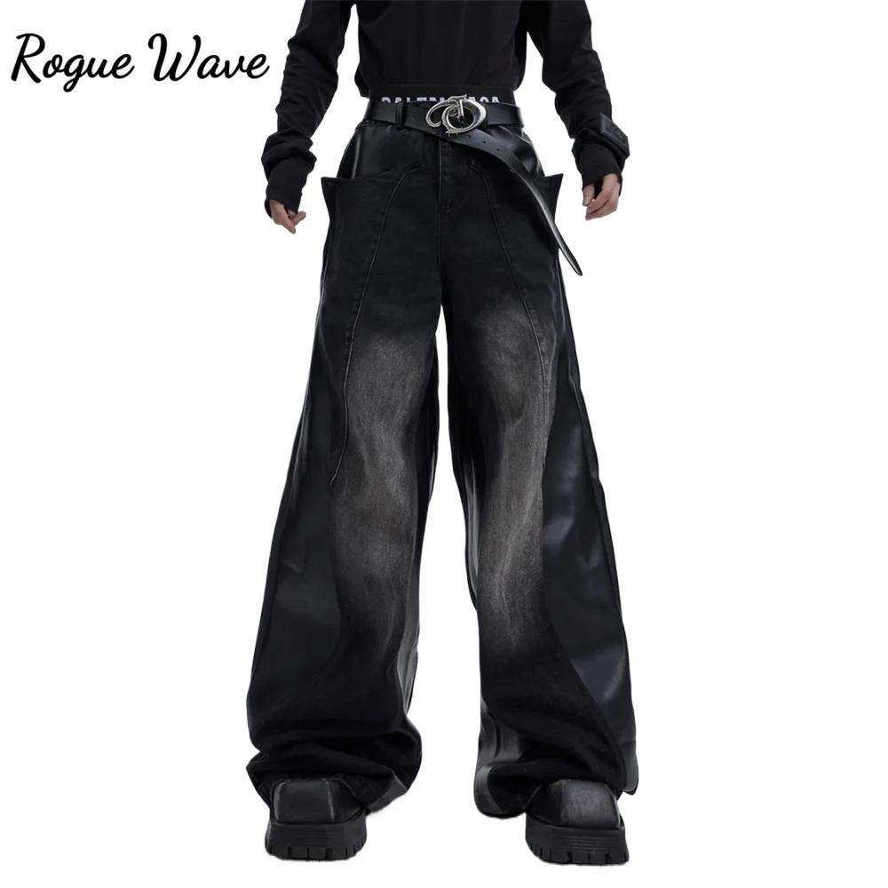 RogueWave Y2K Streetwear Red Pu Leather Patchwork Baggy Jeans Pants For Men Designer Clothes Wide Leg Loose Denim Trousers 3XL&CHINA чорний
RogueWave Y2K Streetwear Red Pu Leather Patchwork Baggy Jeans Pants For Men Designer Clothes Wide Leg Loose Denim Trousers 3XL&CHINA чорний