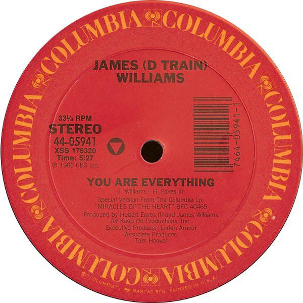 12inch Record JAMES D-TRAIN WILLIAMS - You Are Everything 4405941 Columbia 1986 US Soul/Funk Used
12inch Record JAMES D-TRAIN WILLIAMS - You Are Everything 4405941 Columbia 1986 US Soul/Funk Used