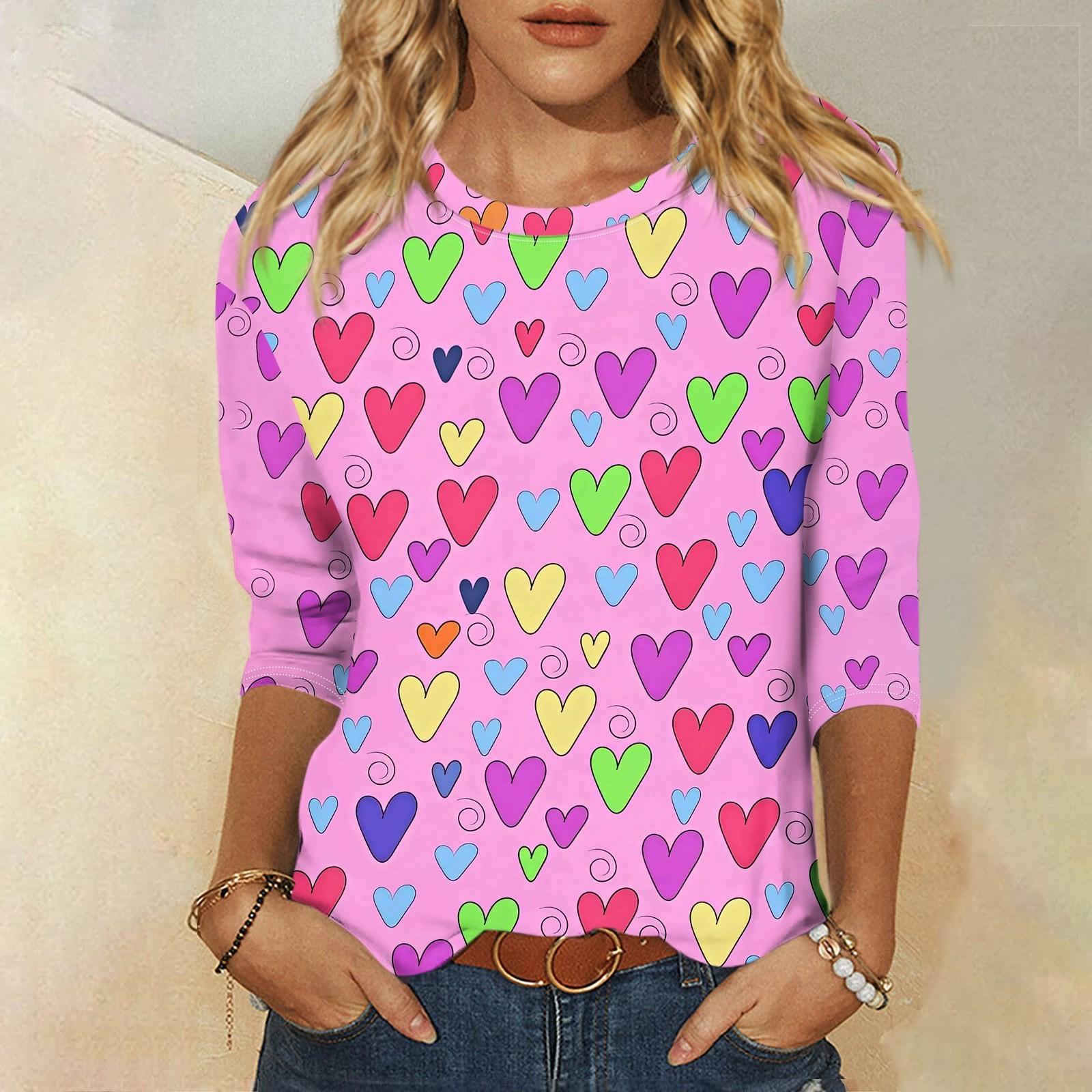 3/4 Sleeve Shirts For Women Print Graphic Tees Blouses Casual Basic Tops Pullover L фіолетовий
3/4 Sleeve Shirts For Women Print Graphic Tees Blouses Casual Basic Tops Pullover L фіолетовий