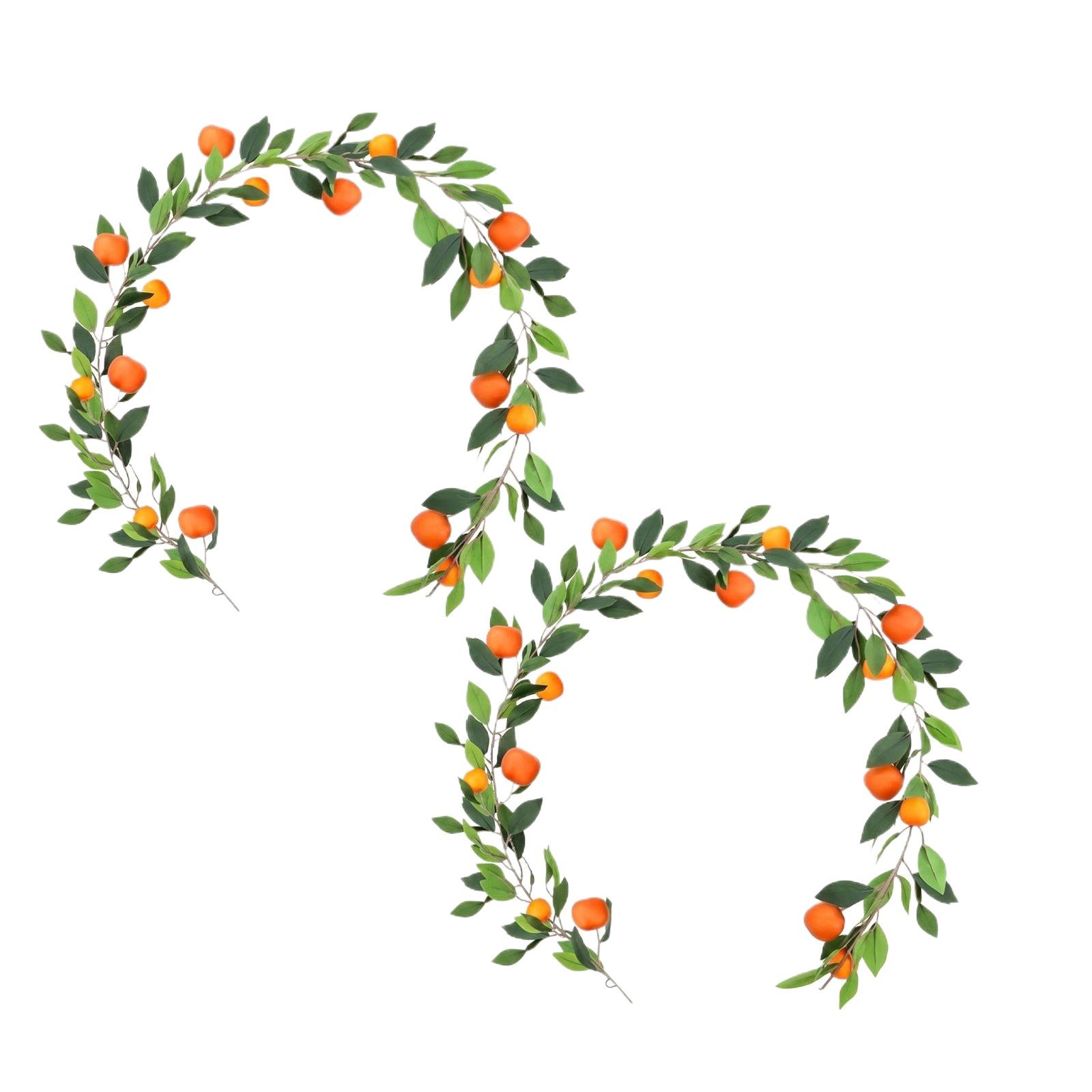 2pcs Artificial Fruit Garland with Green Leaves Faux Orange Fruit Decorative Vine for Home Wall Hanging Party Wedding Decoration One Size
2pcs Artificial Fruit Garland with Green Leaves Faux Orange Fruit Decorative Vine for Home Wall Hanging Party Wedding Decoration One Size
