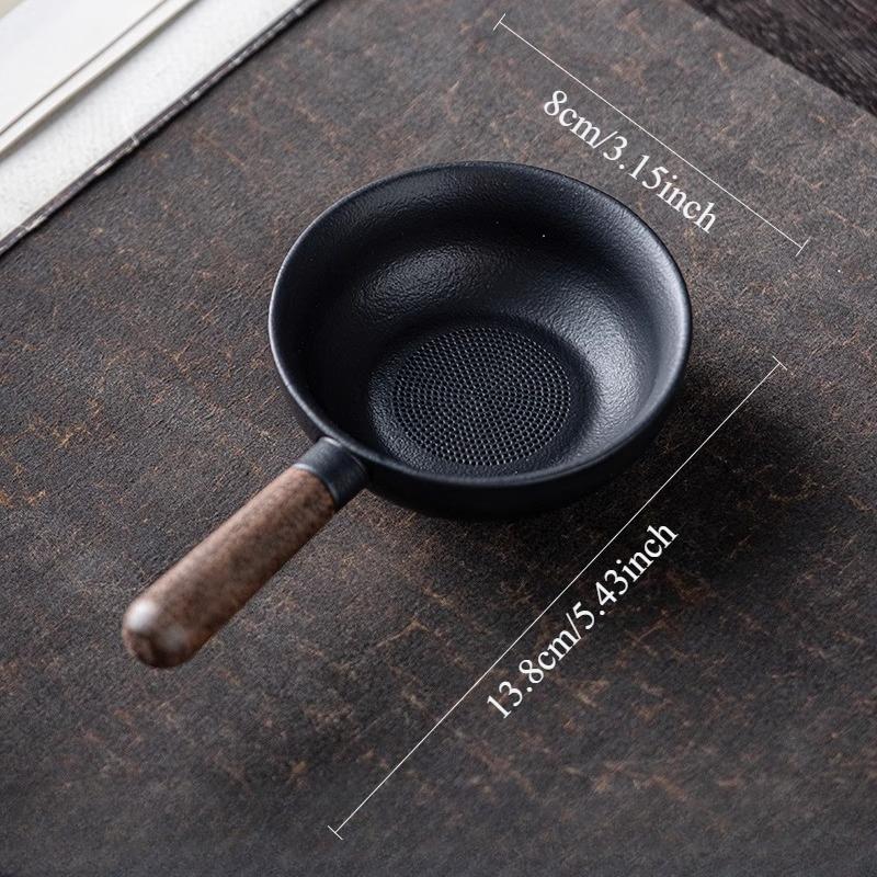 Sandalwood Handle Tea Strainer Black and White Tea Filter Ceramic Filter Tea Ceremony Accessories Teaset Supplies
Sandalwood Handle Tea Strainer Black and White Tea Filter Ceramic Filter Tea Ceremony Accessories Teaset Supplies