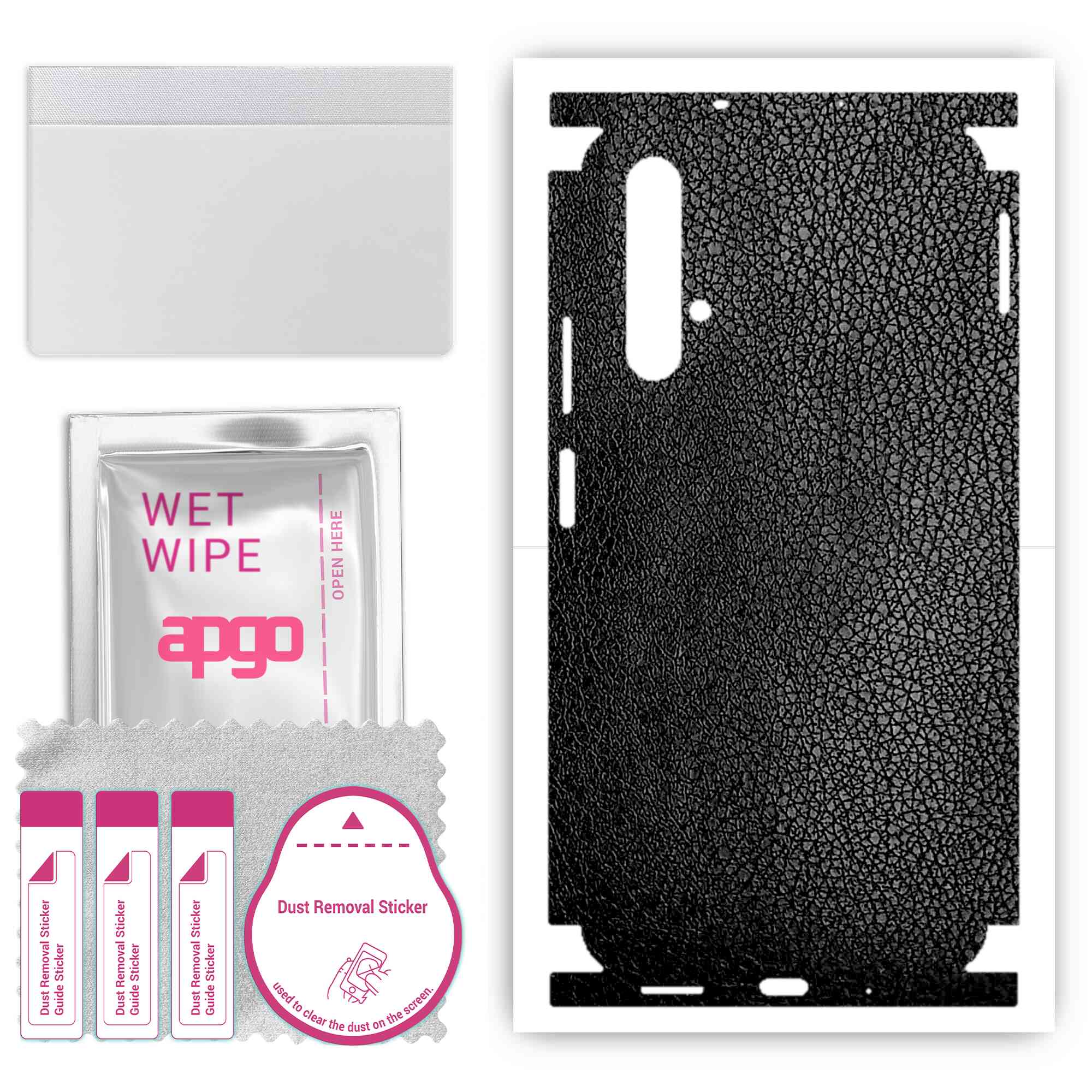 Apgo Protective Skin Sticker for the back+sides compatible with Huawei nova 5T, Full Wrap Film, Foil, Vinyl - Pattern Black Leather
Apgo Protective Skin Sticker for the back+sides compatible with Huawei nova 5T, Full Wrap Film, Foil, Vinyl - Pattern Black Leather