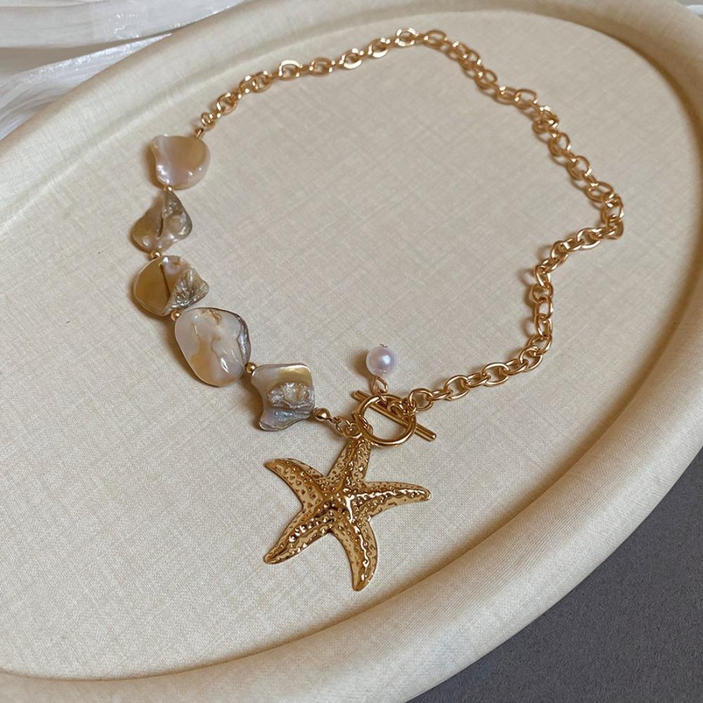Beach Sea Series Bohemian Starfish Choker Shell Pearl Shell Beaded Chain Bracelet Women StyleA-Necklace
Beach Sea Series Bohemian Starfish Choker Shell Pearl Shell Beaded Chain Bracelet Women StyleA-Necklace