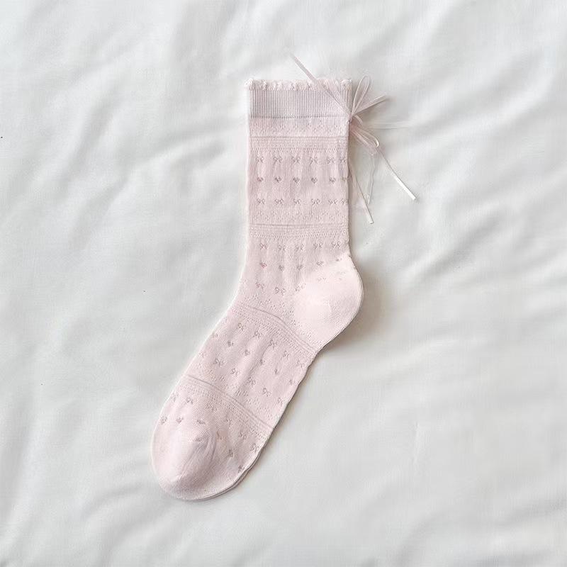Spring/Summer Butterfly Knot Silk Mid-Calf Socks: Thin, Hollow Heart, Ruffle Design One Size рожевий
Spring/Summer Butterfly Knot Silk Mid-Calf Socks: Thin, Hollow Heart, Ruffle Design One Size рожевий