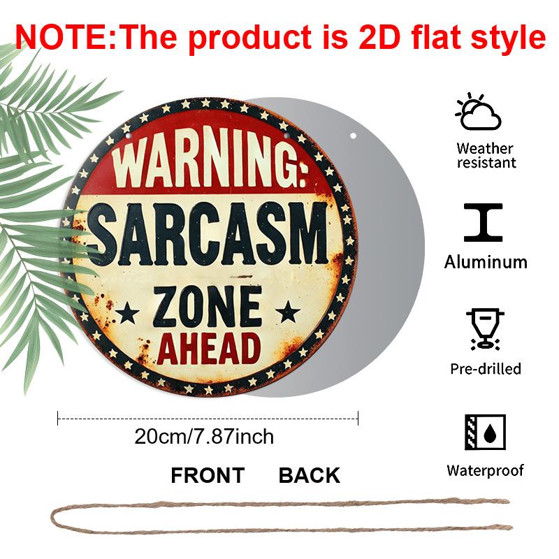 2D Flat 1pc, Room Decor 1pc Humorous Round Aluminum Metal Sign, 8x8 in, Sarcasm Zone Ahead Iron Wall Decor, Durable Printed Art for Bedroom 1pc
2D Flat 1pc, Room Decor 1pc Humorous Round Aluminum Metal Sign, 8x8 in, Sarcasm Zone Ahead Iron Wall Decor, Durable Printed Art for Bedroom 1pc