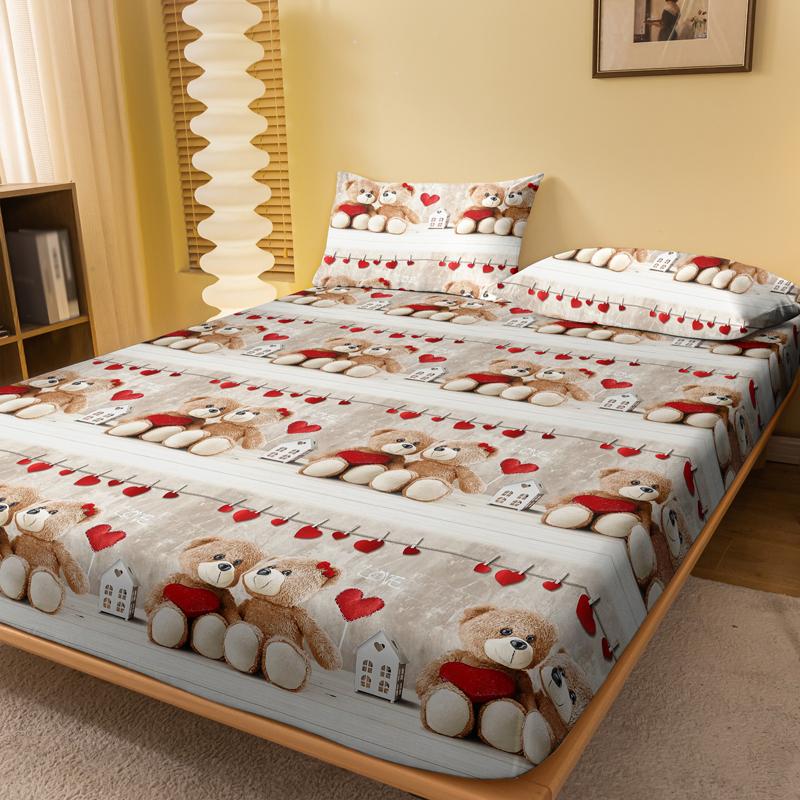 1 Cartoon Fun Heart-Shaped Printed Matte Fitted Sheet, Bedroom Printed Bed Cover, Bedding (Excluding Pillowcases) 71x132cm
1 Cartoon Fun Heart-Shaped Printed Matte Fitted Sheet, Bedroom Printed Bed Cover, Bedding (Excluding Pillowcases) 71x132cm