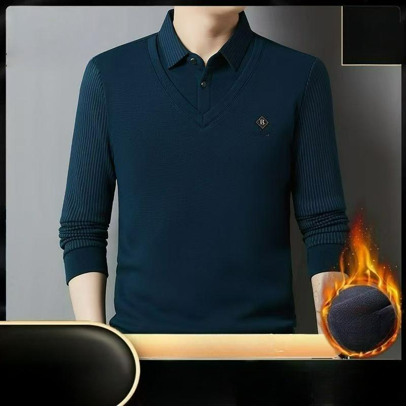 Lapel Long-sleeved T-shirt Fashion Casual Men s Bottoming Shirt Plus Velvet Thick Autumn and Winter Polo Shirt 4XL
Lapel Long-sleeved T-shirt Fashion Casual Men s Bottoming Shirt Plus Velvet Thick Autumn and Winter Polo Shirt 4XL