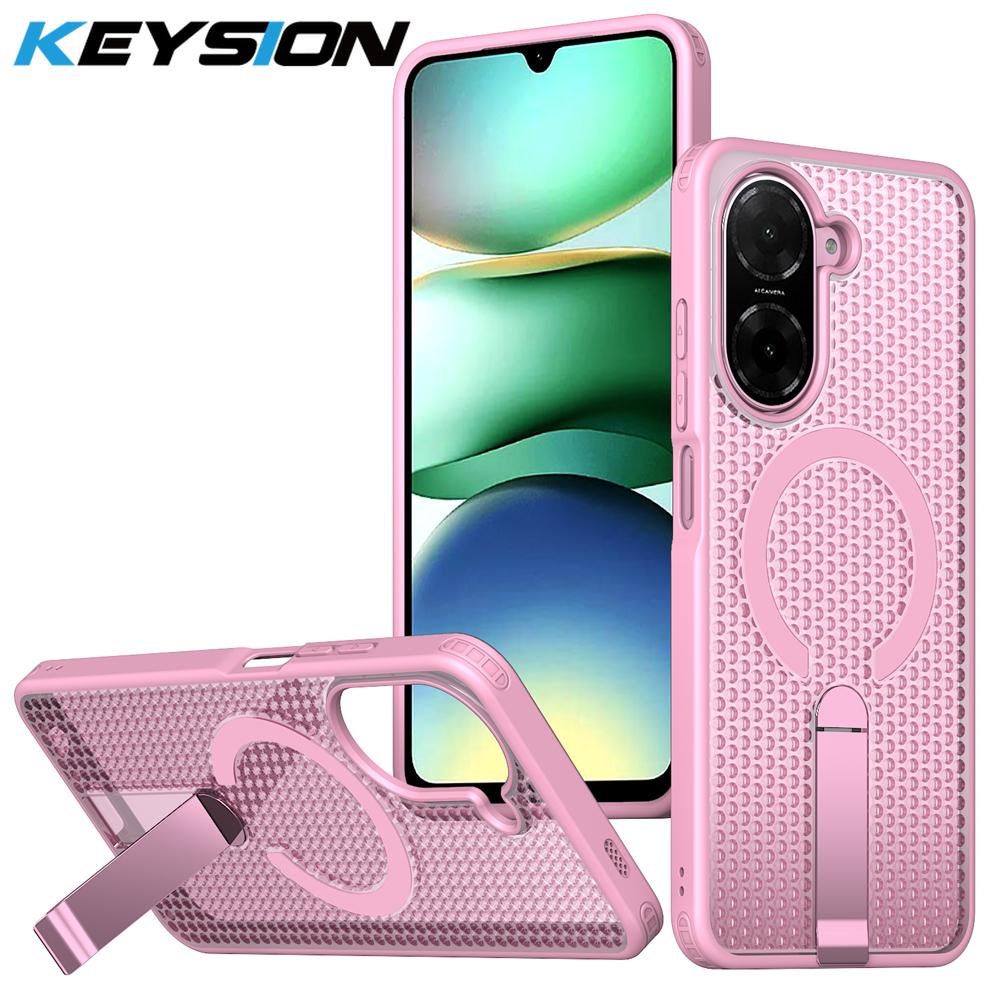 KEYSION Hollow Heat Dissipation Case for Redmi A5 171mm Magnetic Cooling Hide Stand Shockproof Phone Cover for Xiaomi POCO C71 for POCO C71 рожевий
KEYSION Hollow Heat Dissipation Case for Redmi A5 171mm Magnetic Cooling Hide Stand Shockproof Phone Cover for Xiaomi POCO C71 for POCO C71 рожевий