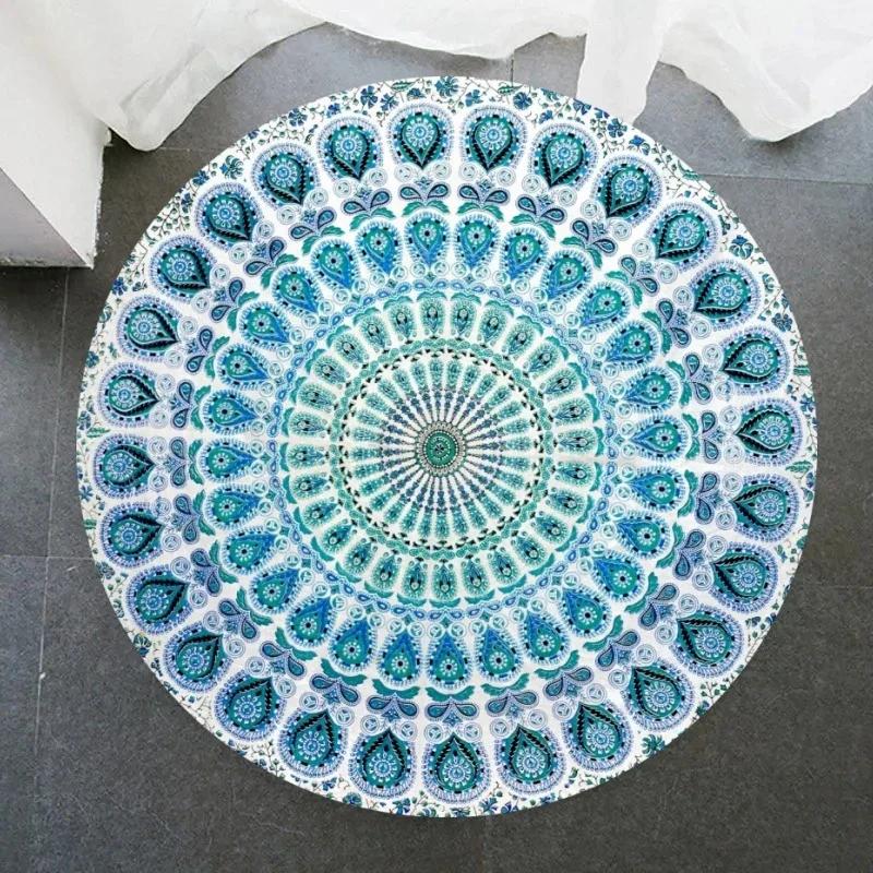 Bohemia Mandala Round Carpet Geometric Ethnic Flowers Bedroom Living Room Area Rug Anti-slip Vintage Floor Mat Home Decoration 60cm by 60cm
Bohemia Mandala Round Carpet Geometric Ethnic Flowers Bedroom Living Room Area Rug Anti-slip Vintage Floor Mat Home Decoration 60cm by 60cm