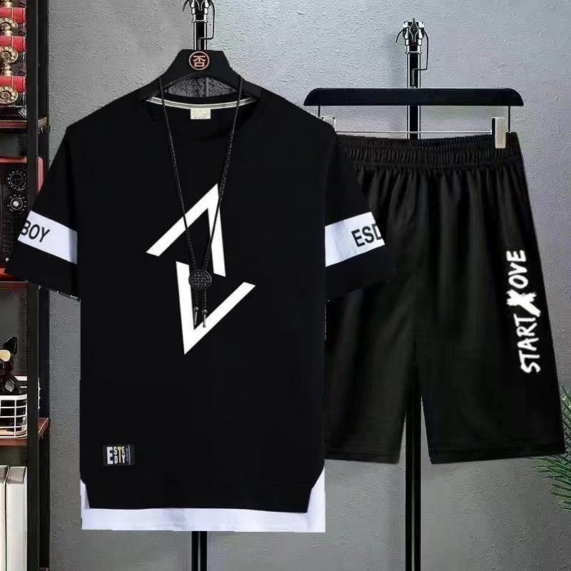 Best-selling Men s Fashionable Sports Casual Short Sleeved T-shirt+shorts Two-piece Set of Fashionable Retro Street Set S
Best-selling Men s Fashionable Sports Casual Short Sleeved T-shirt+shorts Two-piece Set of Fashionable Retro Street Set S