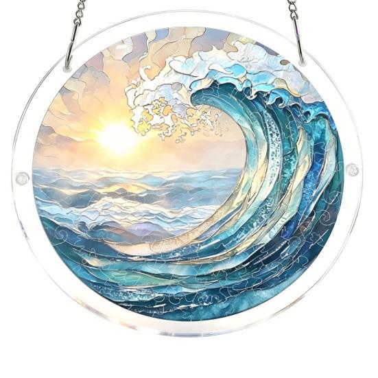 Stained Glass Style Puzzle Suncatcher, DIY Acrylic Jigsaw Puzzle for Adult, Colorful Window Hanging Ornaments for Home Garden Decor J
Stained Glass Style Puzzle Suncatcher, DIY Acrylic Jigsaw Puzzle for Adult, Colorful Window Hanging Ornaments for Home Garden Decor J