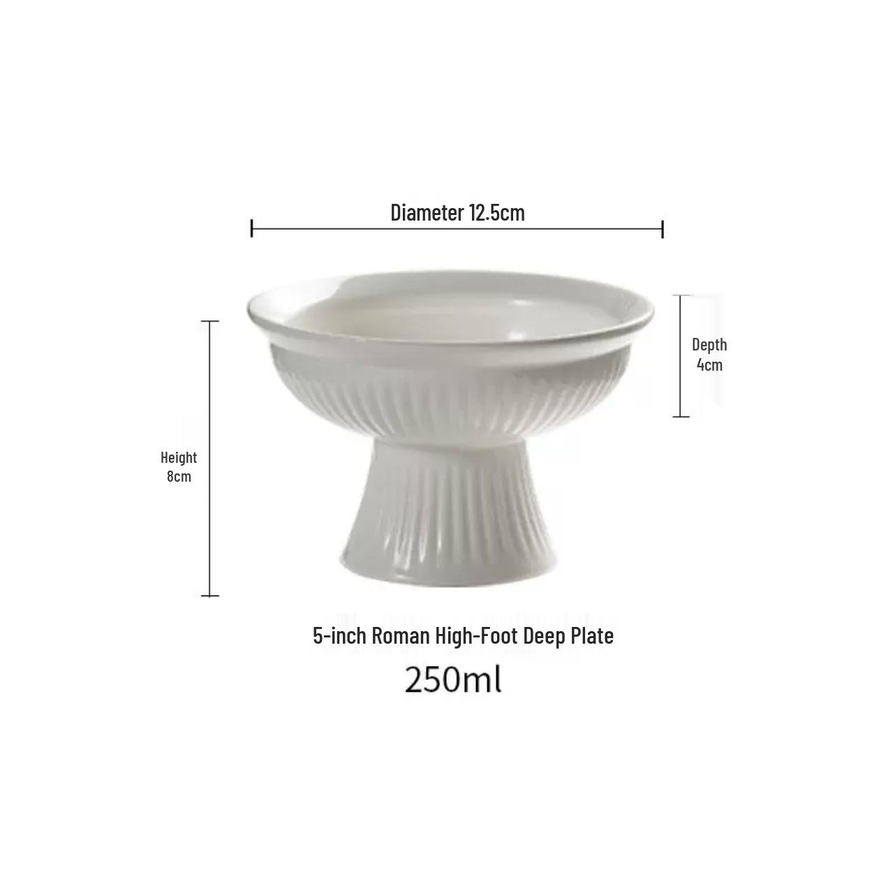 Elegant Ceramic Striped High-Footed Plate for Tea, Desserts, and Snacks - Ideal for Hotel Tableware Displays
Elegant Ceramic Striped High-Footed Plate for Tea, Desserts, and Snacks - Ideal for Hotel Tableware Displays