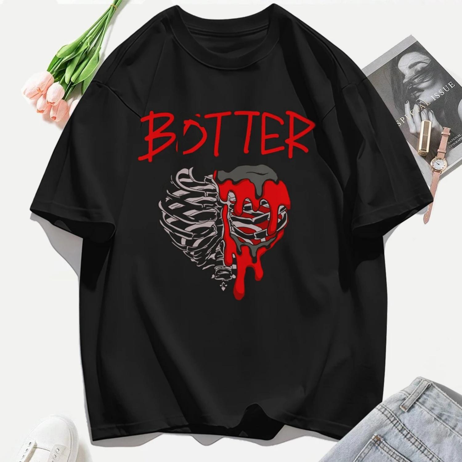 Better Heart Skeleton Design Women T-Shirt Hip Hop Multicolor Clothes All-Match Cotton Tee Shirt Oversized Casusal Woman Top XXXXXL
Better Heart Skeleton Design Women T-Shirt Hip Hop Multicolor Clothes All-Match Cotton Tee Shirt Oversized Casusal Woman Top XXXXXL