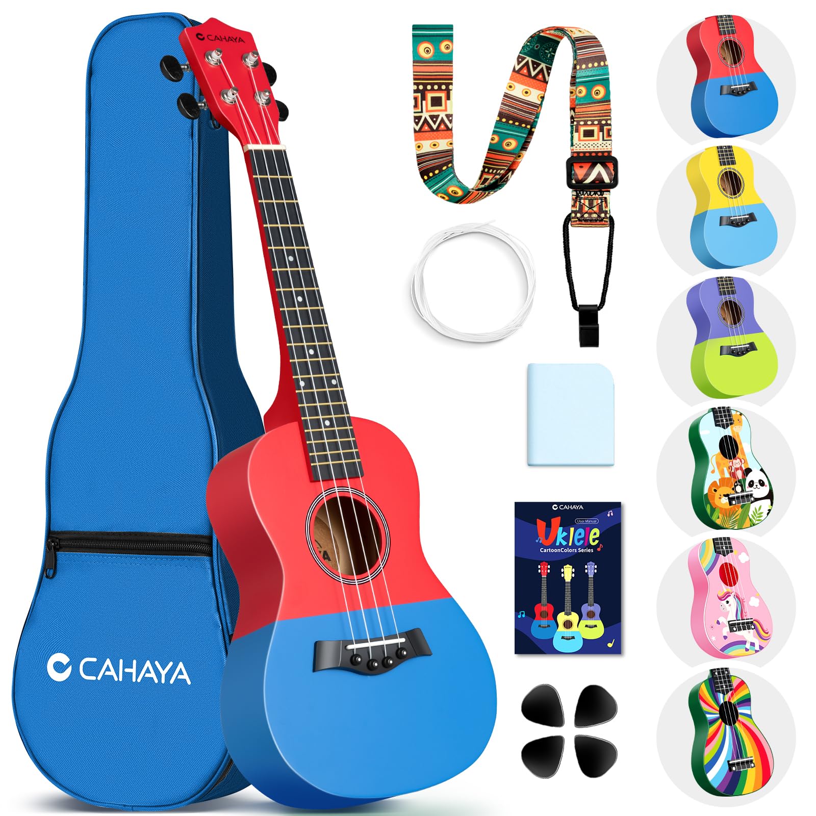 CAHAYA 23 Inch Ukulele Soprano Beginner Set Hero Pattern Nylon Strings Lime Tree Wood Soprano Ukulele 6 Piece Set of Accessories Includes Soft Case x
CAHAYA 23 Inch Ukulele Soprano Beginner Set Hero Pattern Nylon Strings Lime Tree Wood Soprano Ukulele 6 Piece Set of Accessories Includes Soft Case x