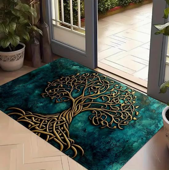 Celtic Tree of Life Non Slip Entrance Mat Outdoor Door Mat Kitchen Garage Office Courtyard Terrace Decoration Indoor Carpet 40cm x 60cm
Celtic Tree of Life Non Slip Entrance Mat Outdoor Door Mat Kitchen Garage Office Courtyard Terrace Decoration Indoor Carpet 40cm x 60cm