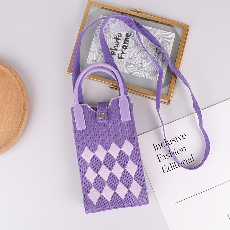 Fashionable Plaid Style Mobile Phone Bag Women S Crossbody Mini Bag Small Cute Lightweight Four Seasons Handbag Knitted Bag фиолетовый
Fashionable Plaid Style Mobile Phone Bag Women S Crossbody Mini Bag Small Cute Lightweight Four Seasons Handbag Knitted Bag фиолетовый