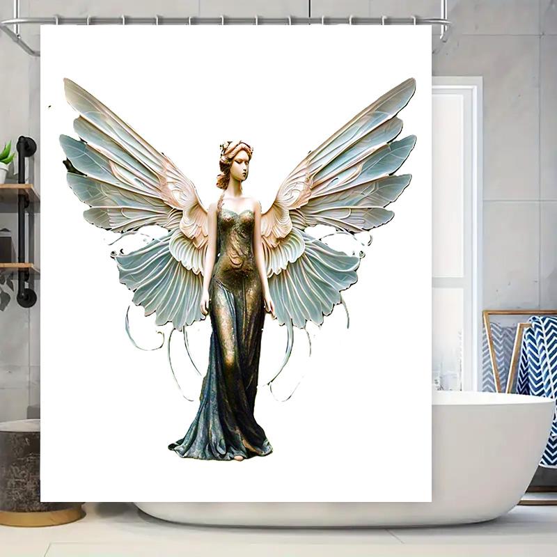 Luxury Angel Wing Shower Curtain Home Decor Bathroom Art Print For Living Room Decoration Waterproof Fabric Wall Hanging Green W W60H190(CM)-1 Pcs
Luxury Angel Wing Shower Curtain Home Decor Bathroom Art Print For Living Room Decoration Waterproof Fabric Wall Hanging Green W W60H190(CM)-1 Pcs