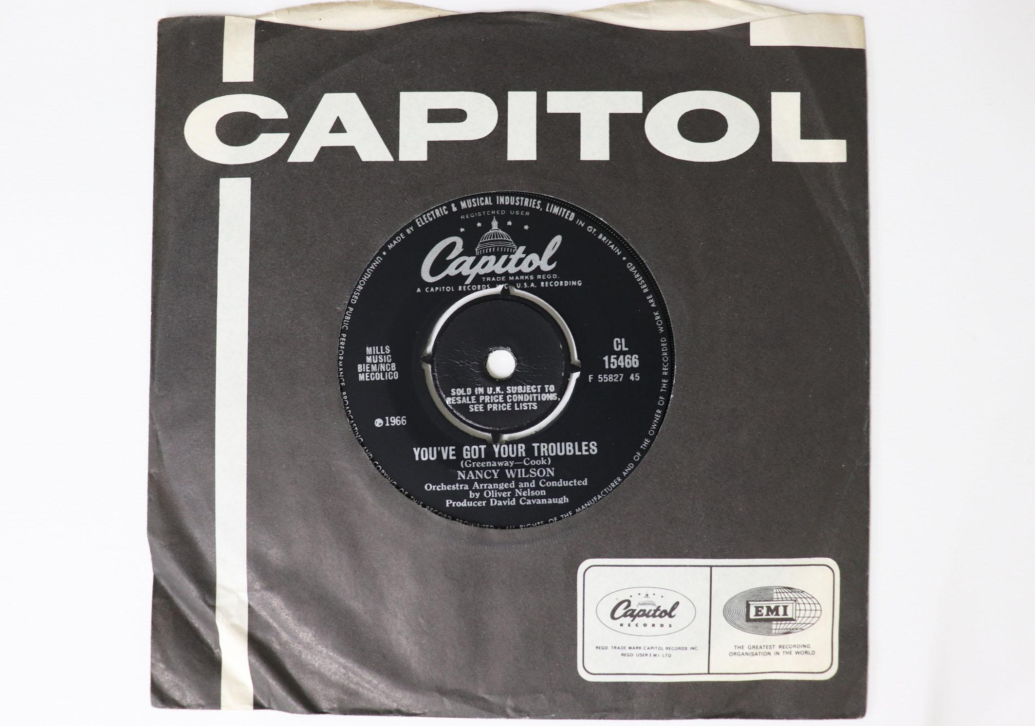 7inch Record NANCY WILSON - You ve Got Your Troubles CL15466 Capitol 1966 UK Jazz Used
7inch Record NANCY WILSON - You ve Got Your Troubles CL15466 Capitol 1966 UK Jazz Used