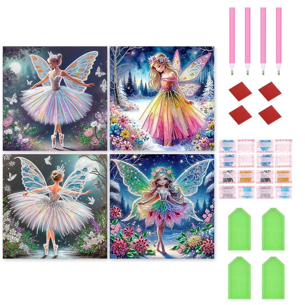 4PCS Fairy Girl Crystal Craft 5D Resin DIY Special Shape Crystal Partial Diamond Painting Kit 30x30cm Character Series Artwork
4PCS Fairy Girl Crystal Craft 5D Resin DIY Special Shape Crystal Partial Diamond Painting Kit 30x30cm Character Series Artwork