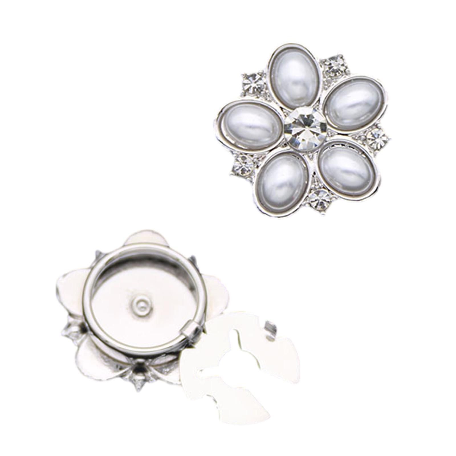 Rhinestones Flower Button Cover Shirt Accessories Ergonomic Design Decorative Button With Secure Clasp for Formal Event білий
Rhinestones Flower Button Cover Shirt Accessories Ergonomic Design Decorative Button With Secure Clasp for Formal Event білий