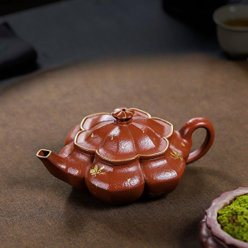250ml Ancient Yixing Purple Clay Teapots Handmade Gold Butterfly Pot Raw Ore Downhill Mud Tea Maker Kettle Zisha Tea Set Craft
250ml Ancient Yixing Purple Clay Teapots Handmade Gold Butterfly Pot Raw Ore Downhill Mud Tea Maker Kettle Zisha Tea Set Craft