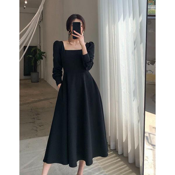 New Hepburn Style Square Collar In Spring and Summer, Elegant and Slim Mid-length Black Long-sleeved Dress S
New Hepburn Style Square Collar In Spring and Summer, Elegant and Slim Mid-length Black Long-sleeved Dress S