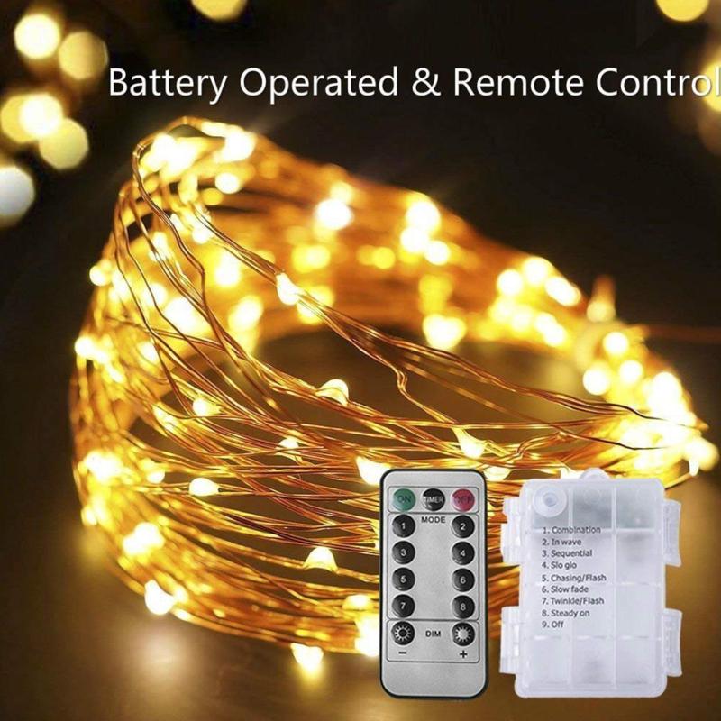 5M 50 LEDs Waterproof Battery Box Copper Wire String Light with 8-Function Remote Control for
5M 50 LEDs Waterproof Battery Box Copper Wire String Light with 8-Function Remote Control for
