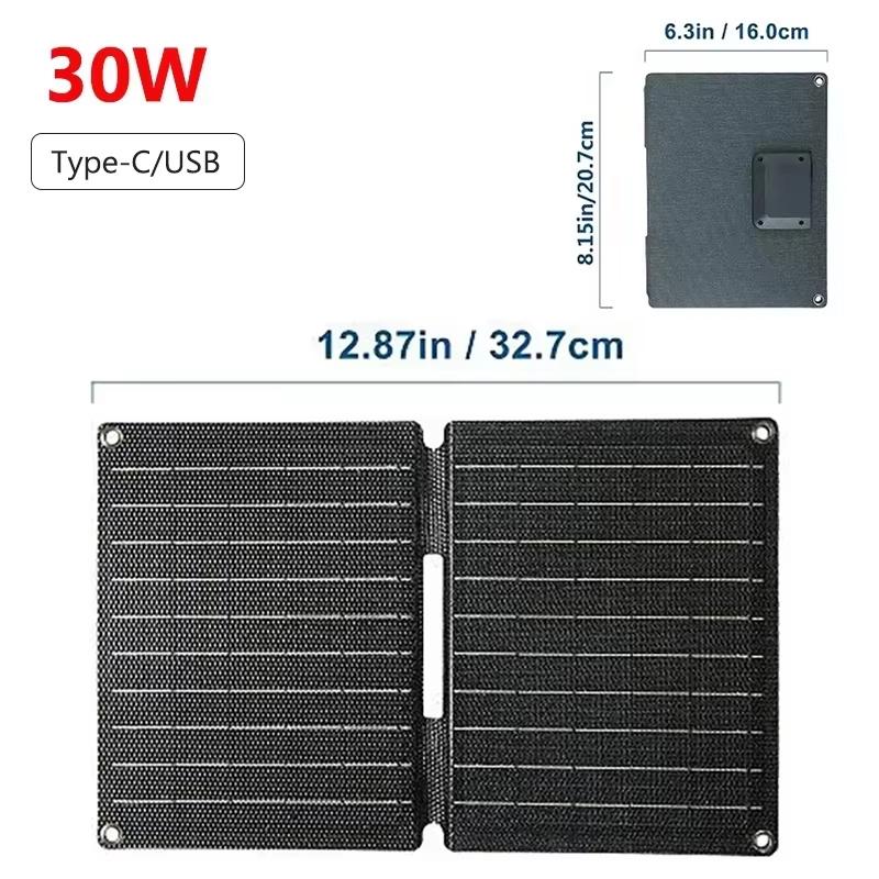60W Foldable Solar Panel Charger USB Type-C DC Portable Solar Cell Folding Bag Power Bank For Phone Outdoor Hiking Camping
60W Foldable Solar Panel Charger USB Type-C DC Portable Solar Cell Folding Bag Power Bank For Phone Outdoor Hiking Camping