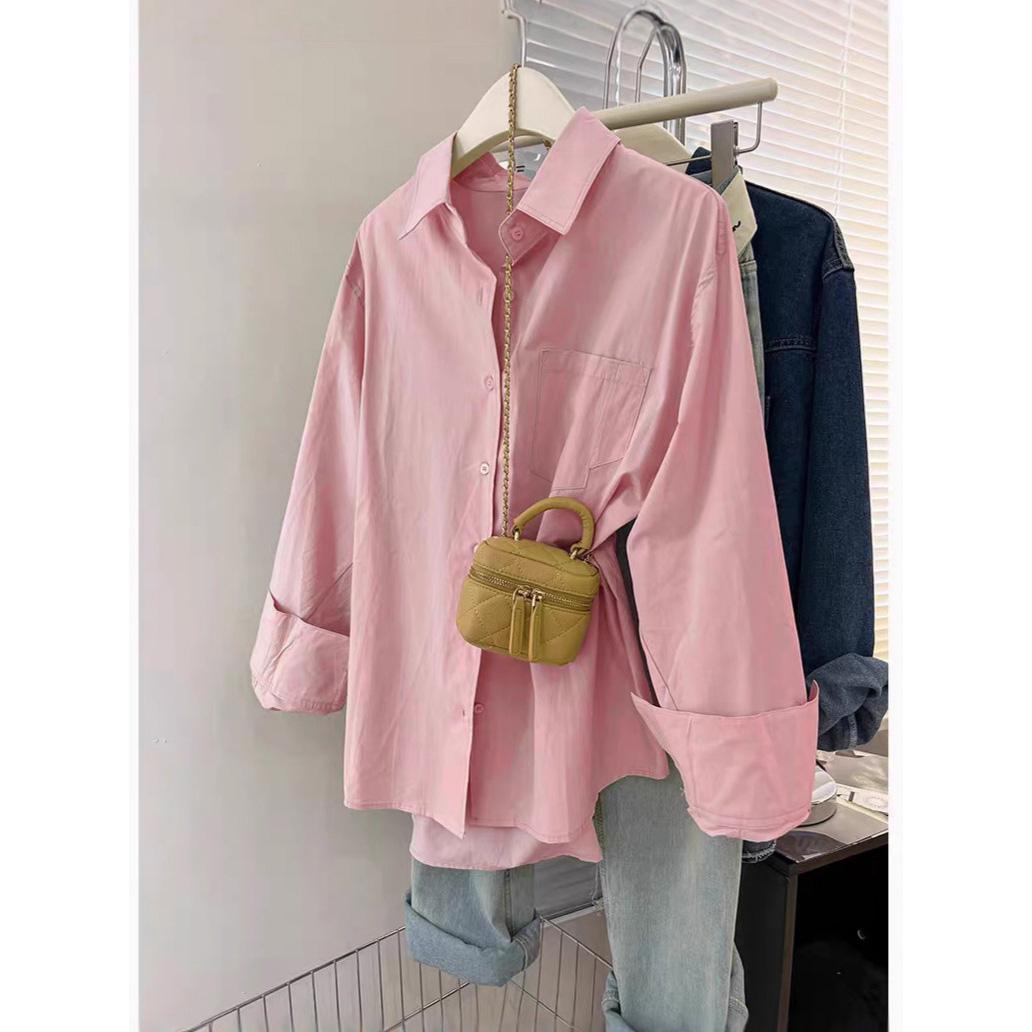 Solid Color Long Sleeve Women s Shirt with Pocket Loose Button Up Casual Blouse Woman Spring Summer All-Match Shirt Top 3XL рожевий
Solid Color Long Sleeve Women s Shirt with Pocket Loose Button Up Casual Blouse Woman Spring Summer All-Match Shirt Top 3XL рожевий