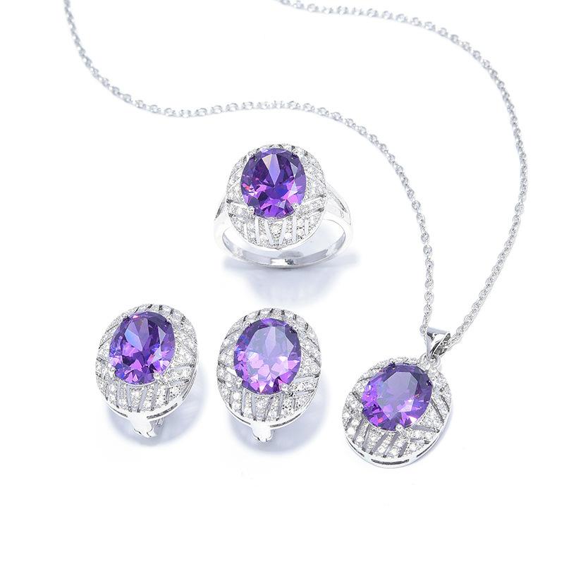 Zircon Jewelry Three Piece Set Fully Set with Light Luxury Fashion Ring Womens Stud Earrings and Necklace Jewelry Size 10 Ring
Zircon Jewelry Three Piece Set Fully Set with Light Luxury Fashion Ring Womens Stud Earrings and Necklace Jewelry Size 10 Ring