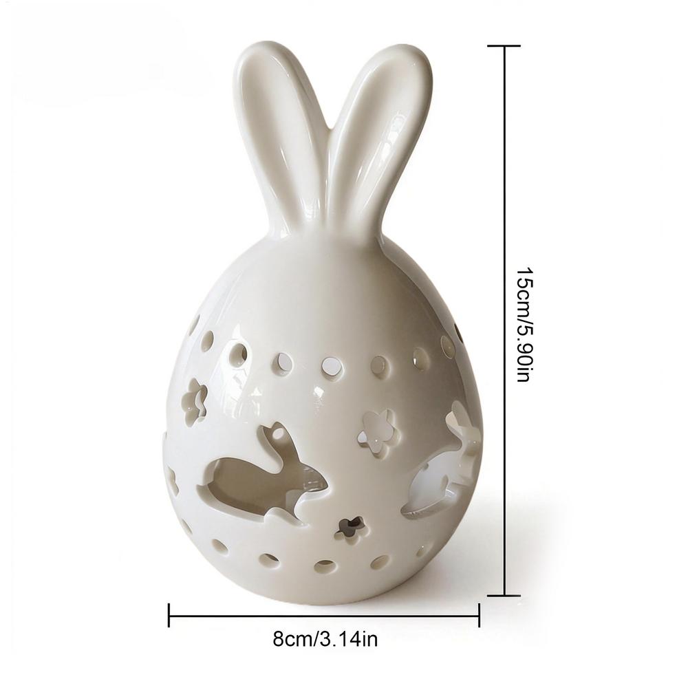 Ceramic Rabbit Figurine, Easter Rabbit Decoration, Glowing Rabbit Desktop Easter Decoration for Fireplace Office Home Party білий
Ceramic Rabbit Figurine, Easter Rabbit Decoration, Glowing Rabbit Desktop Easter Decoration for Fireplace Office Home Party білий