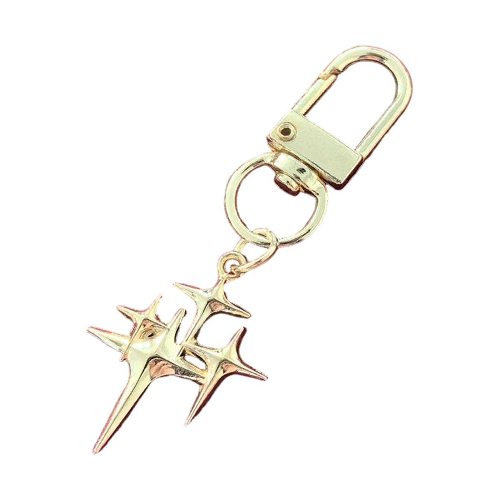 Stylish Four Pointed Star Moon Keychain Dainty Keyrings Pendant Accessory Perfect for DIY Projects and Gift Giving золотий
Stylish Four Pointed Star Moon Keychain Dainty Keyrings Pendant Accessory Perfect for DIY Projects and Gift Giving золотий