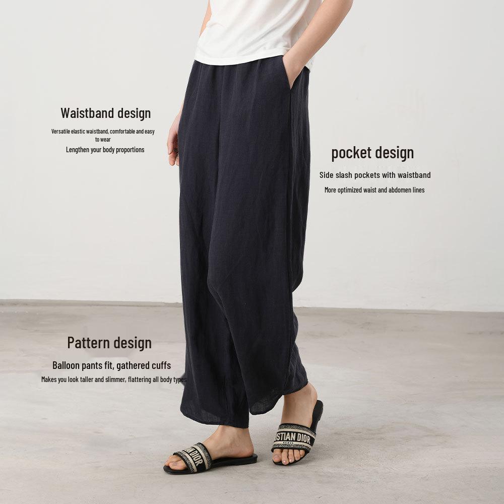 ABOUTSEA25 Zen Ice Silk Wide-Leg Tulip Trousers - Casual Slimming Tencel Linen Summer Pants for Women Large
ABOUTSEA25 Zen Ice Silk Wide-Leg Tulip Trousers - Casual Slimming Tencel Linen Summer Pants for Women Large