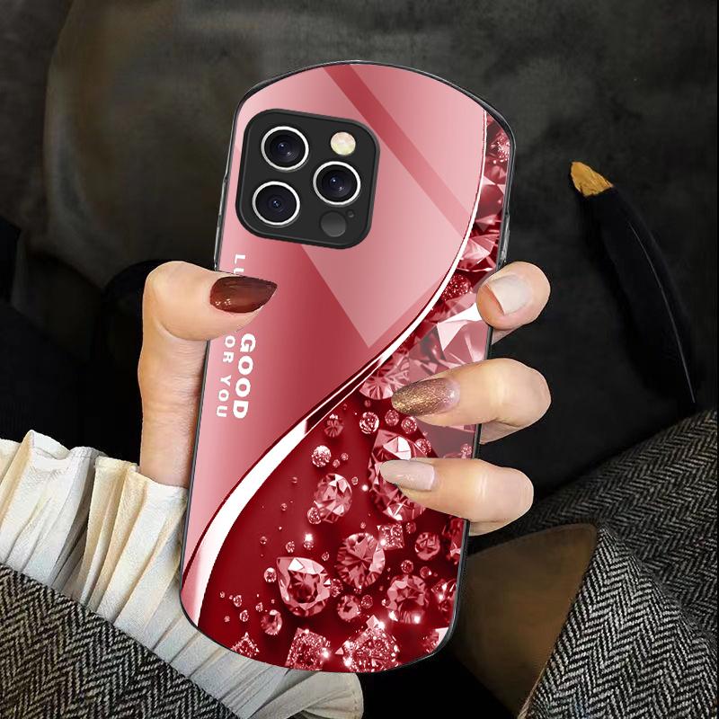 Color Diamond Gradient For IPhone 16e 16 Pro Max 11 12 Mini 13 14 P Lus 15 Plus 7 8 Se 2020 Elliptical Tempered Glass Phone Case For iPhone 16 Promax
Color Diamond Gradient For IPhone 16e 16 Pro Max 11 12 Mini 13 14 P Lus 15 Plus 7 8 Se 2020 Elliptical Tempered Glass Phone Case For iPhone 16 Promax