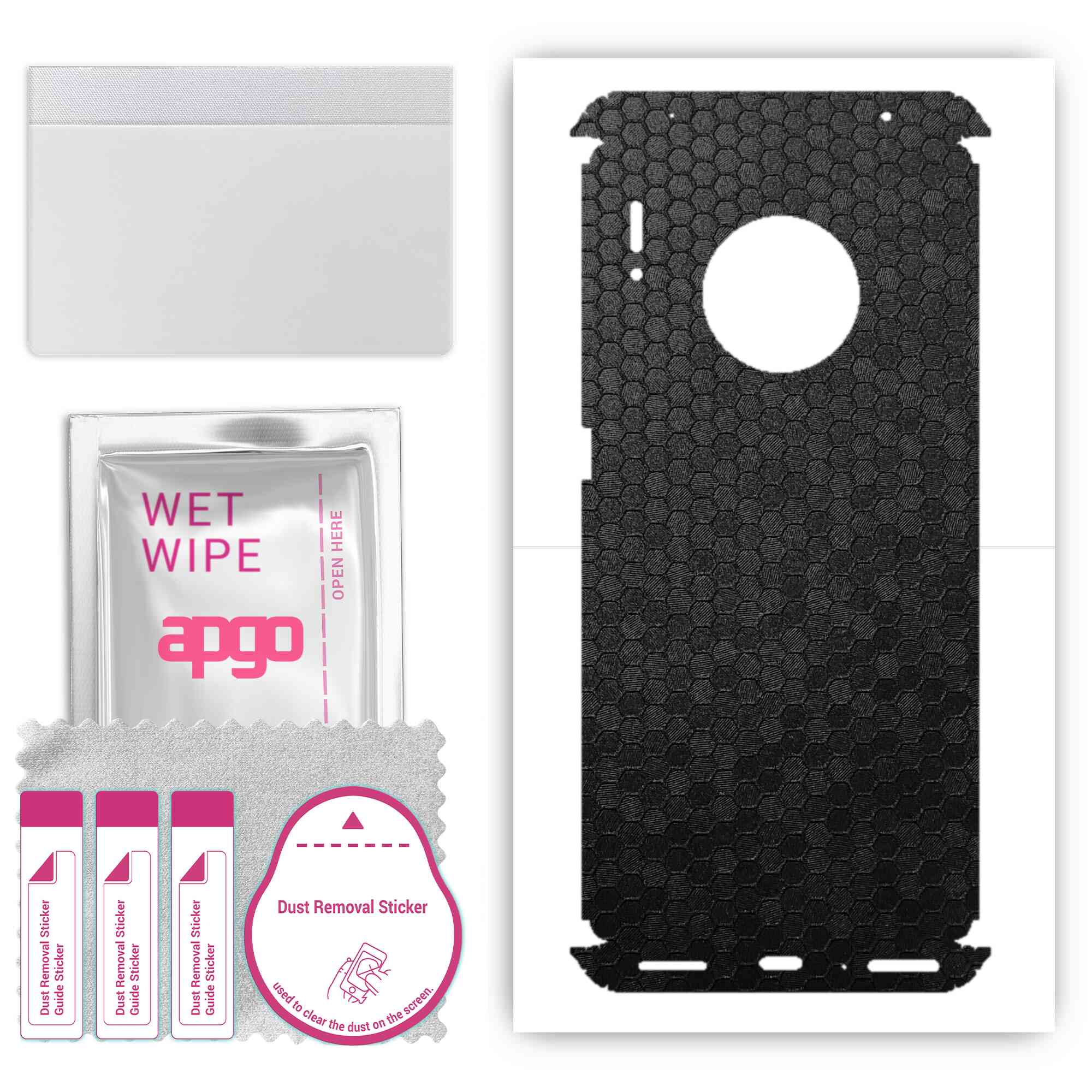 apgo Protective Skin Sticker for the back+sides compatible with Huawei Mate 30 Pro 5G, Full Wrap Film, Foil, Vinyl - Pattern Black Honeycomb
apgo Protective Skin Sticker for the back+sides compatible with Huawei Mate 30 Pro 5G, Full Wrap Film, Foil, Vinyl - Pattern Black Honeycomb