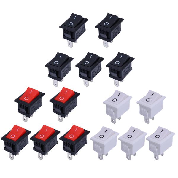 5/15Pcs Push Button Switch 21x15mm SPST 2Pin 6A 250V KCD11 Snap-in on/Off Rocker Boat Home Motorcycle Switch Black Red White a
5/15Pcs Push Button Switch 21x15mm SPST 2Pin 6A 250V KCD11 Snap-in on/Off Rocker Boat Home Motorcycle Switch Black Red White a
