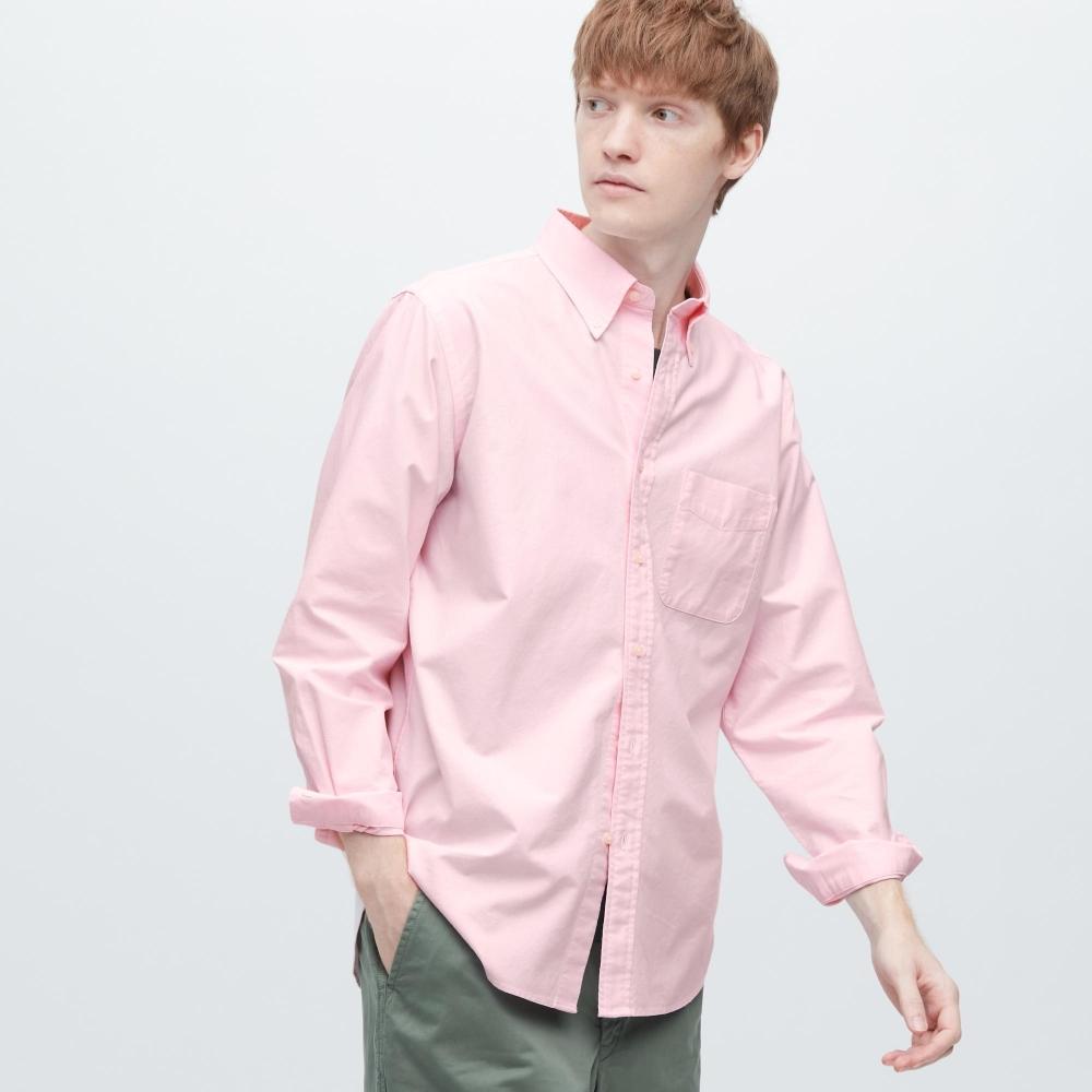 UNIQLO JAPAN Оксфордская рубашка с длинным рукавом