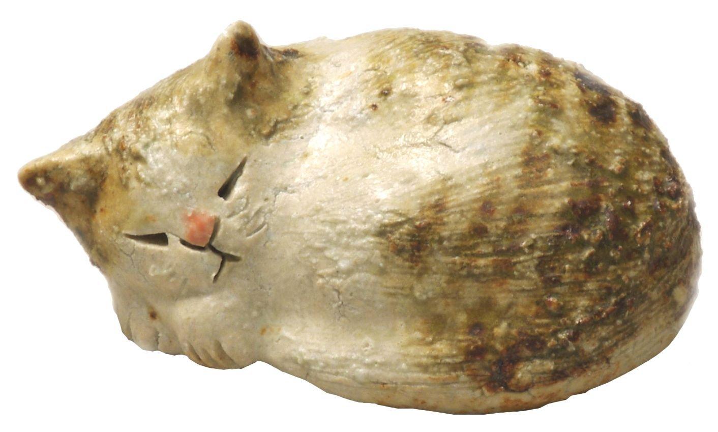 Керамика Сигараки Хечимон, печь Косэй, Кот на ночь, маленький, 40-4075