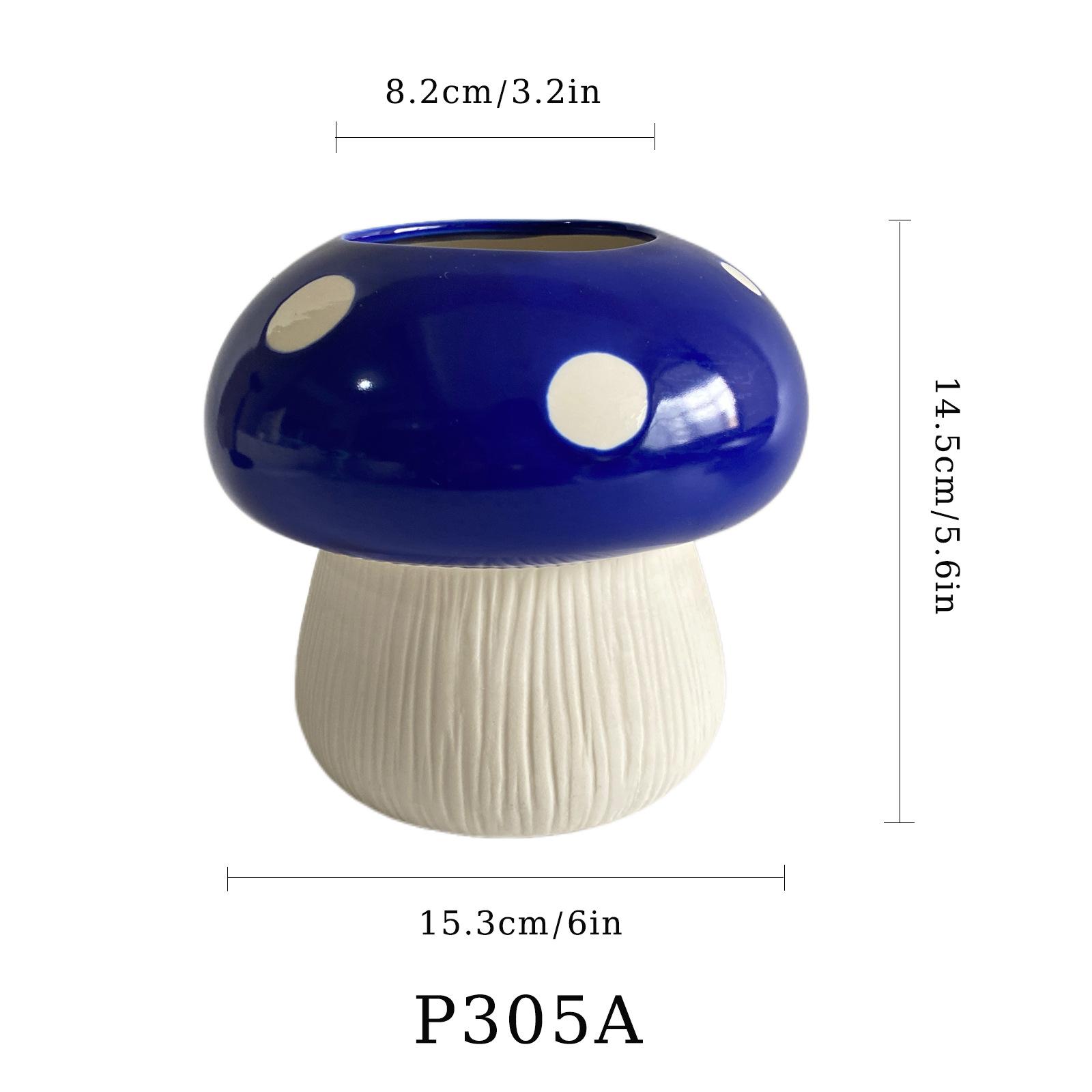 European-style Blue Mushroom Vase Ceramic Hand-painted Artistic Hydroponic Container for Room Dining Table Mushroom Floral Vase
European-style Blue Mushroom Vase Ceramic Hand-painted Artistic Hydroponic Container for Room Dining Table Mushroom Floral Vase