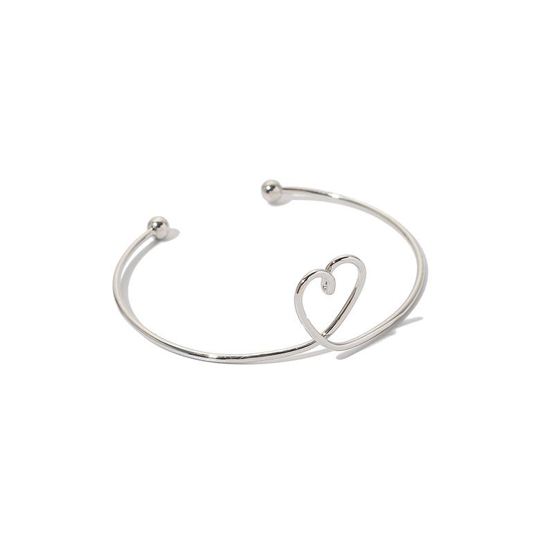 ins The same style of Shi s love simple opening bracelet, European and American new accessories heart bracelet срібний
ins The same style of Shi s love simple opening bracelet, European and American new accessories heart bracelet срібний