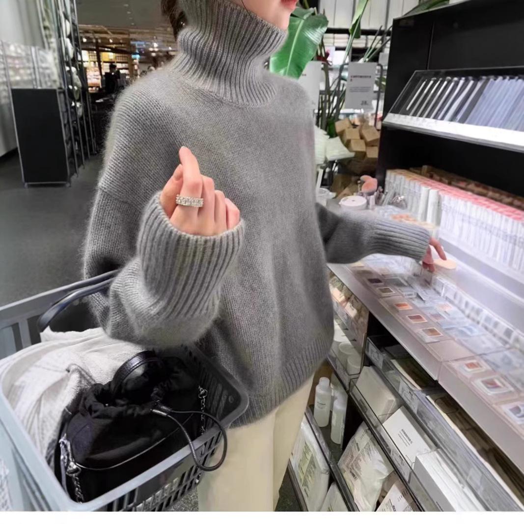 2024 Women s Thick Pure Wool High Neck Sweater - Autumn/Winter Loose Knit Pullover Extra Large
2024 Women s Thick Pure Wool High Neck Sweater - Autumn/Winter Loose Knit Pullover Extra Large