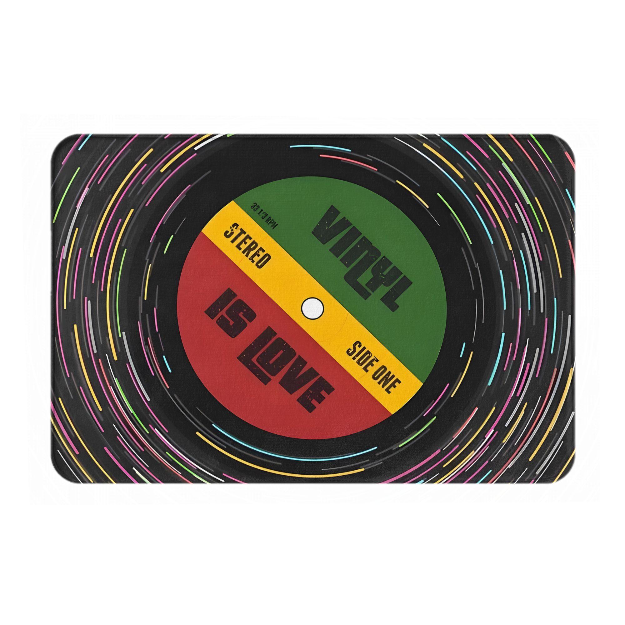 Vinyl Record Print Doormat Black Multicolor Printed Polyester Machine Washable Cold Water Only 80x50cm 40cm x 60cm
Vinyl Record Print Doormat Black Multicolor Printed Polyester Machine Washable Cold Water Only 80x50cm 40cm x 60cm