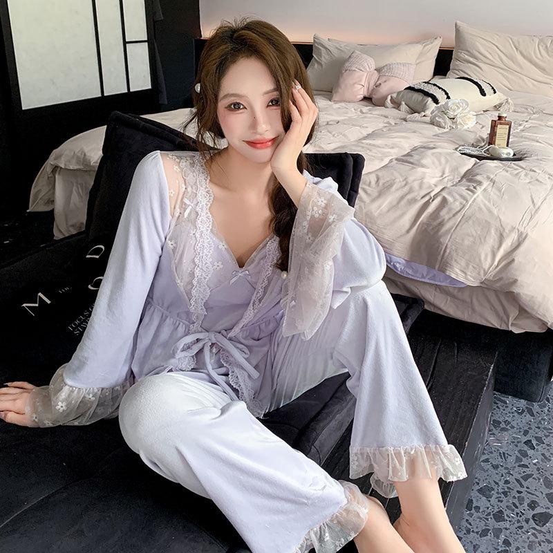 Women s Sea Island Cotton Pajama Set: Spring/Autumn Style with Chest Pads, Sling Long Sleeve, Pure & Sexy 3-Piece Homewear (2025) XL лавандовый
Women s Sea Island Cotton Pajama Set: Spring/Autumn Style with Chest Pads, Sling Long Sleeve, Pure & Sexy 3-Piece Homewear (2025) XL лавандовый
