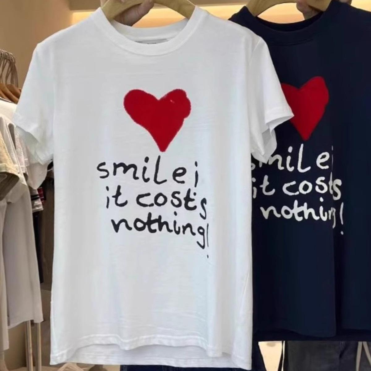 2025 New Letter Love Pattern Short Sleeve T-Shirt Women s Print Crew Neck Front Shoulder Casual Versatile Skinny Top Trend S
2025 New Letter Love Pattern Short Sleeve T-Shirt Women s Print Crew Neck Front Shoulder Casual Versatile Skinny Top Trend S