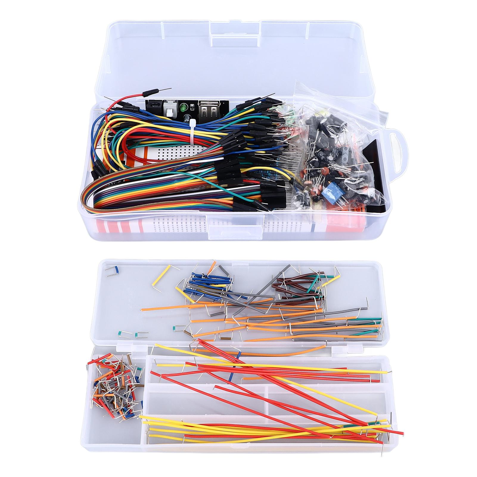 Electronic Component Kit 830 Hole Breadboard Resistor Potentiometer Jumper Wire Electronics Starter
Electronic Component Kit 830 Hole Breadboard Resistor Potentiometer Jumper Wire Electronics Starter