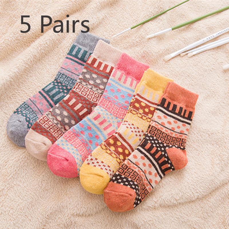 5 пар толстых и теплых женских носков из кроличьей шерсти и женских кашемировых носков в этническом стиле в горошек для зимы 5 pairs
5 пар толстых и теплых женских носков из кроличьей шерсти и женских кашемировых носков в этническом стиле в горошек для зимы 5 pairs