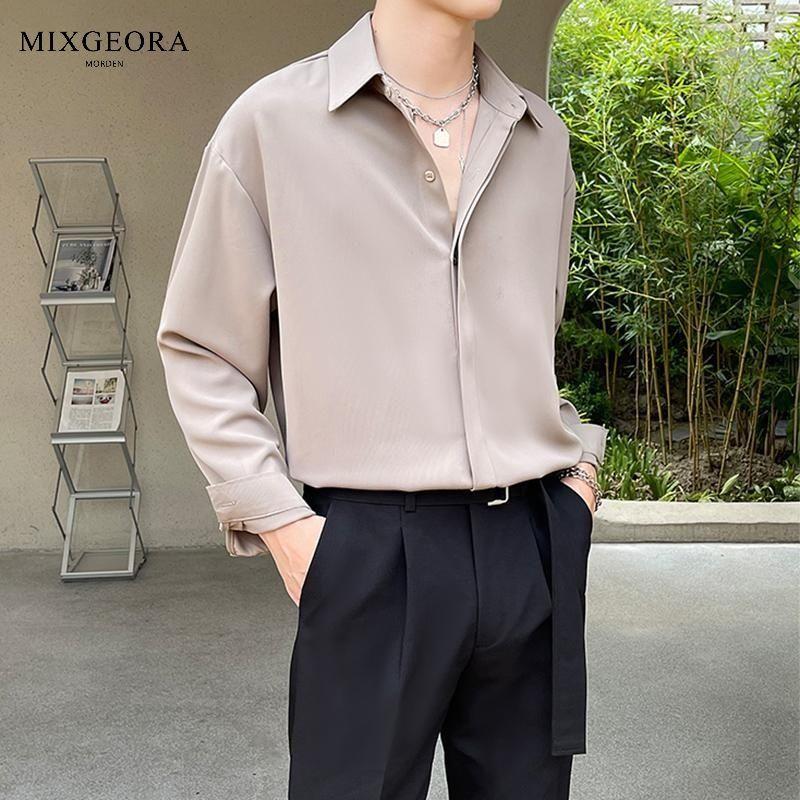 Spring Autumn Collar Solid Color Long Sleeve Shirt No Iron Drop Korean Men s Clothing Style Trendy Hidden Button All-match Tops M чорний
Spring Autumn Collar Solid Color Long Sleeve Shirt No Iron Drop Korean Men s Clothing Style Trendy Hidden Button All-match Tops M чорний
