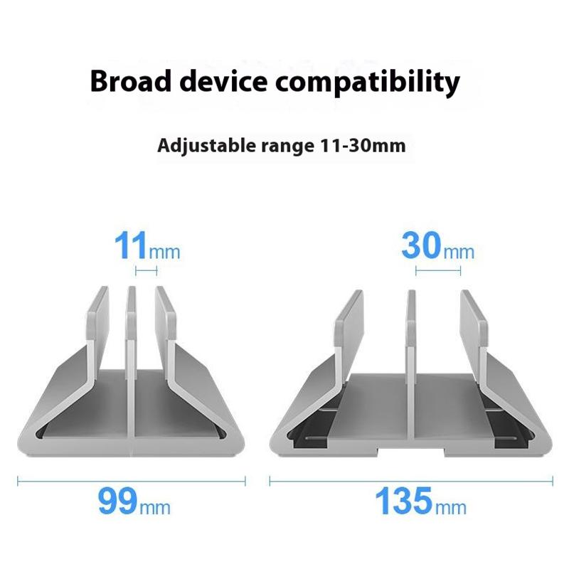 C402 Aluminum Alloy Laptop Tablet Stand Dual Slot Vertical Desktop Holder Organizer Base Grey
C402 Aluminum Alloy Laptop Tablet Stand Dual Slot Vertical Desktop Holder Organizer Base Grey